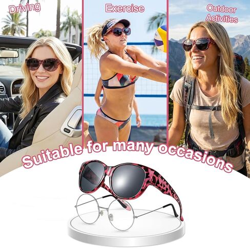 Hifot Polarized Fit Over Glasses Sunglasses for Women Men,Trendy Sunglasses Over Glasses Women Men With UV400 Protection in Saudi Arabia