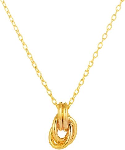 Pendant Necklace for Women, 18K Gold Plated Dainty Chain Knot Choker Necklace, Simple Gold Knot Necklaces Trendy Jewelry Gifts for Women in Saudi Arabia