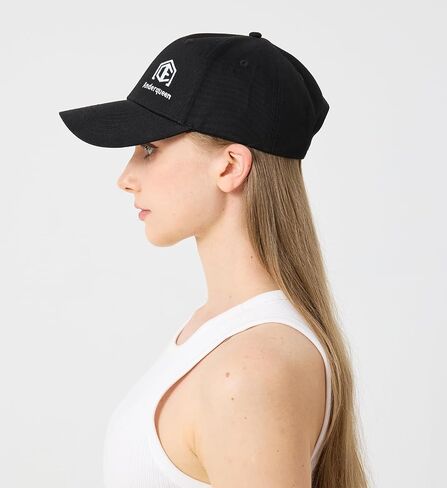 Black Baseball Caps 100% Cotton Hats for Men & Women Adjustable Strapback with Antique Brass Metal Buckle in Saudi Arabia