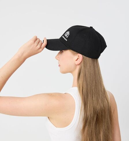 Black Baseball Caps 100% Cotton Hats for Men & Women Adjustable Strapback with Antique Brass Metal Buckle in Saudi Arabia