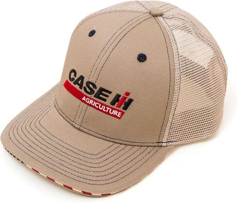 Case IH Agriculture Men's American Flag Adjustable Mesh Back Sandwich Hat Khaki in Saudi Arabia