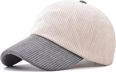 Color Block Corduroy Cap - Classic Vintage Baseball Hat, Adjustable Unisex Dad Hat for Men and Women in Saudi Arabia