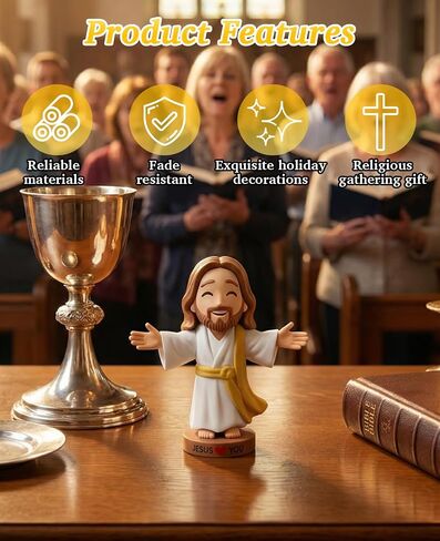 4" Little Jesus Loves You Figures for Car Dashboard, Mini Jesus Tiny Figurines for Christian Car Decor in Saudi Arabia
