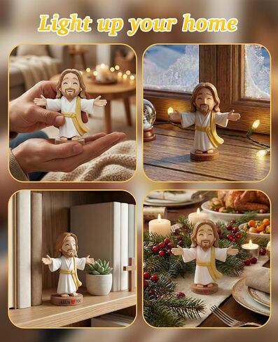 4" Little Jesus Loves You Figures for Car Dashboard, Mini Jesus Tiny Figurines for Christian Car Decor in Saudi Arabia