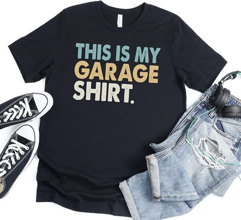 This is My Working in The Garage with Dad Shirt, Daddy and Me Tshirts, Father and Son Sshirt, Father's Day Matching Tee in Saudi Arabia