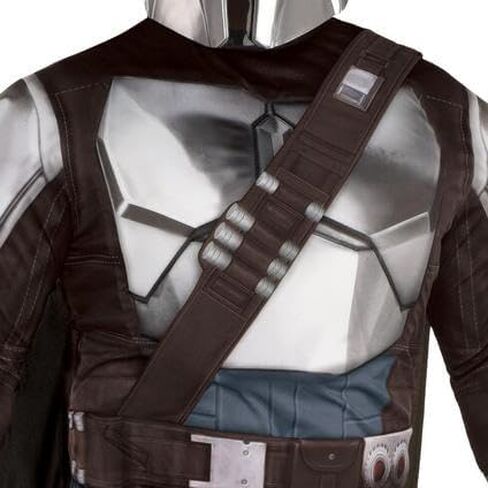 Party City Deluxe Mandalorian Costume for Adults, Star Wars: The Mandalorian - Costume Includes Jumpsuit, Cape, Mask & More - Star Wars Costumes for Halloween, Birthday Parties & Themed Events in Kuwait