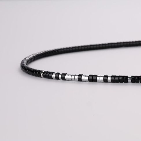 قلادة COAI Morse Code للرجال، قلادة مطرزة بحجر هيشي للرجال، طول قابل للتعديل 20 بوصة مع تمديد 2 بوصة in Kuwait