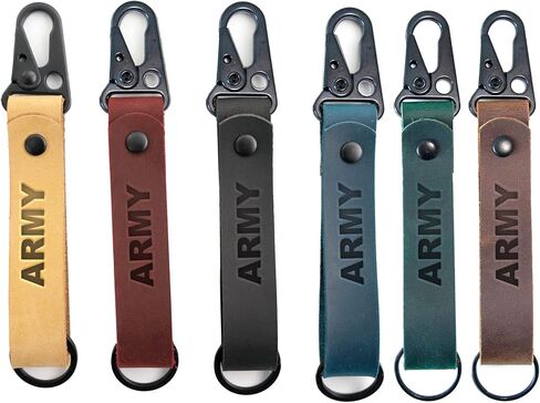 Personalized Coordinate Leather Keychain, Custom Key Fob, Custom Text Keychain, Customized Gifts, Brown, Military, Unisex-Adult in Saudi Arabia