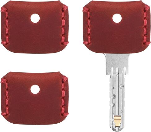 Leather Key Covers Caps - Key Toppers Identifiers Head Sleeves Use for Standard Flat House Office & Apartment in Saudi Arabia