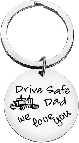 Xiahuyu Drive Safe Keychain for Dad Fathers Day Gift Drive Safe Dad We Love You Keychain for Daddy Papa Father Valentines Christmas Birthday Gifts Dad Gifts from Daughter Son in Kuwait