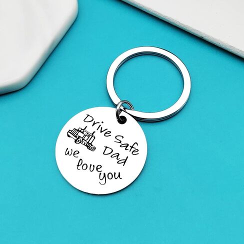 Xiahuyu Drive Safe Keychain for Dad Fathers Day Gift Drive Safe Dad We Love You Keychain for Daddy Papa Father Valentines Christmas Birthday Gifts Dad Gifts from Daughter Son in Kuwait