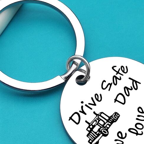 Xiahuyu Drive Safe Keychain for Dad Fathers Day Gift Drive Safe Dad We Love You Keychain for Daddy Papa Father Valentines Christmas Birthday Gifts Dad Gifts from Daughter Son in Kuwait