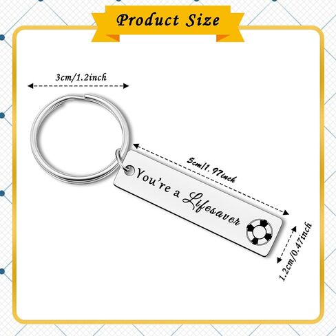 12PCS Lifeguard Gift Keychain Thank You Gift for Lifeguard Keyring Appreciation Present Keychain for Women Men Coach Lifesaver Unique Thank You Work Present Christmas Birthday in Kuwait