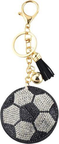 Bling Keychain for Women, Soccer Baseball Basketball Football Volleyball Rhinestone Keychain bag charm, Sparkly Crystal Gift in Saudi Arabia