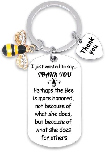 Bee Gift Keychain for Women Bumble Bee Gifts for Bee Lovers Honey Bee Charm Stuff Thank You Gifts for Teachers Coworkers Boss Employee Supervisor Female Bee Jewelry Christmas Birthday Item in Saudi Arabia