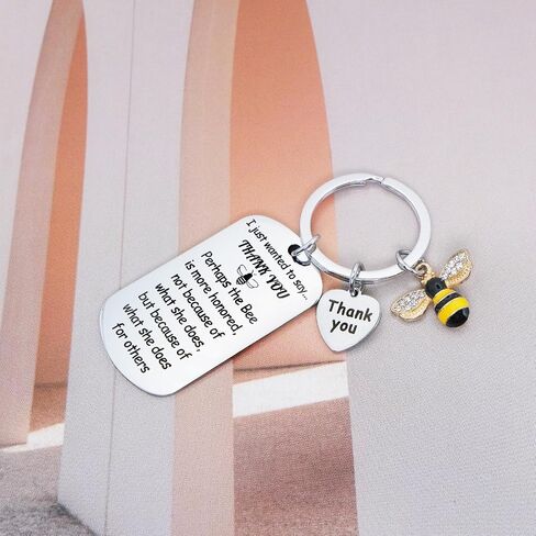 Bee Gift Keychain for Women Bumble Bee Gifts for Bee Lovers Honey Bee Charm Stuff Thank You Gifts for Teachers Coworkers Boss Employee Supervisor Female Bee Jewelry Christmas Birthday Item in Saudi Arabia