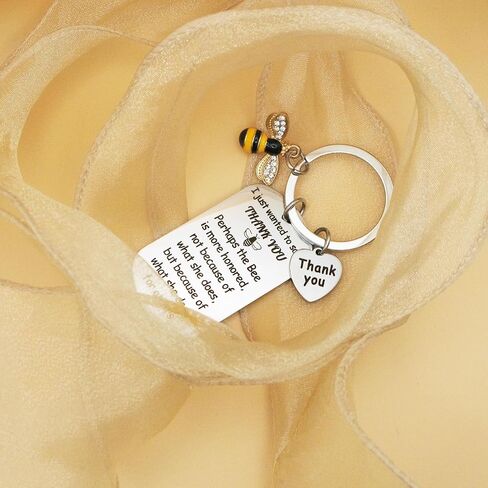 Bee Gift Keychain for Women Bumble Bee Gifts for Bee Lovers Honey Bee Charm Stuff Thank You Gifts for Teachers Coworkers Boss Employee Supervisor Female Bee Jewelry Christmas Birthday Item in Saudi Arabia