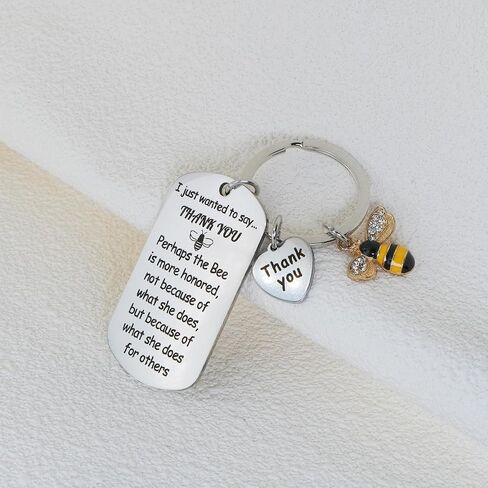 Bee Gift Keychain for Women Bumble Bee Gifts for Bee Lovers Honey Bee Charm Stuff Thank You Gifts for Teachers Coworkers Boss Employee Supervisor Female Bee Jewelry Christmas Birthday Item in Saudi Arabia