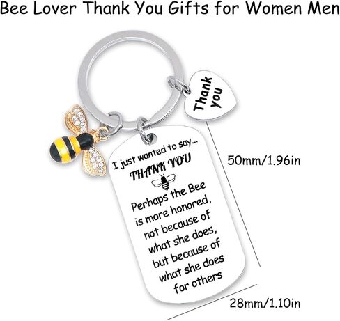 Bee Gift Keychain for Women Bumble Bee Gifts for Bee Lovers Honey Bee Charm Stuff Thank You Gifts for Teachers Coworkers Boss Employee Supervisor Female Bee Jewelry Christmas Birthday Item in Saudi Arabia