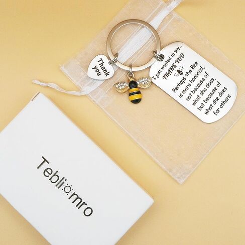 Bee Gift Keychain for Women Bumble Bee Gifts for Bee Lovers Honey Bee Charm Stuff Thank You Gifts for Teachers Coworkers Boss Employee Supervisor Female Bee Jewelry Christmas Birthday Item in Saudi Arabia