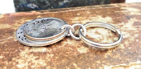 Personalized 25 Years and Forever To Go, Wedding Year Quarter Keychain, 25th Anniversary Idea, Gift for Husband in Saudi Arabia