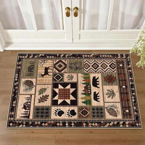 Gothic 3x5 Area Rug Dark Academia Rugs Machine Washable Non-Slip Low-Pile Victorian Witchy Floor Carpet Fantasy Goth Mat for Living Room Bedroom Kitchen Bathroom in Kuwait