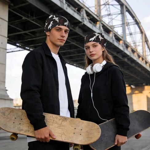 Do Rag Skull Cap Breathable Cycling Cap Adjustable Headscarf Helmet Liner for Men Women in Kuwait