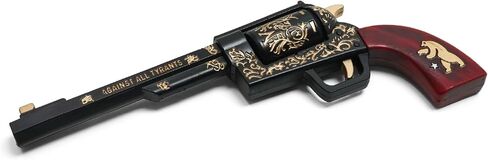 teland Ranger Foam Revolver Replica – 14" Post-Apocalyptic Prop with Gold Engraving & Wood-Color Grip | PU Foam Cosplay Collectible for Costume, Display & Halloween in Kuwait