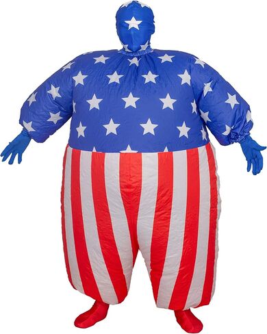 USA Flag America Chub Suit Inflatable Halloween Costume in Kuwait