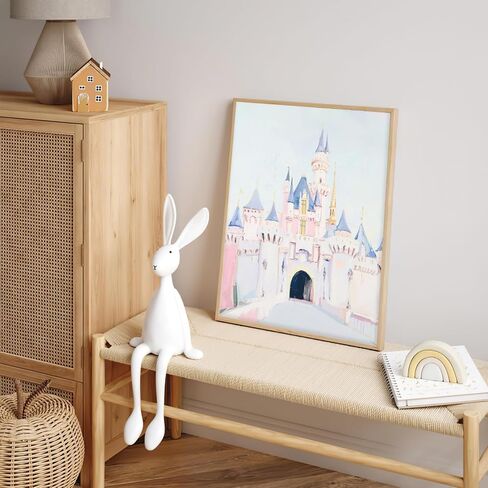 Kid's Room Print Nursery Decor Art Print Baby Room Wall Decor Soft Pastel Magic Castle Painting Dreamy Watercolor Fantasy Picture 12x16 Inch UnFramed for Playroom Princess Bedroom Children's Room​ in Saudi Arabia