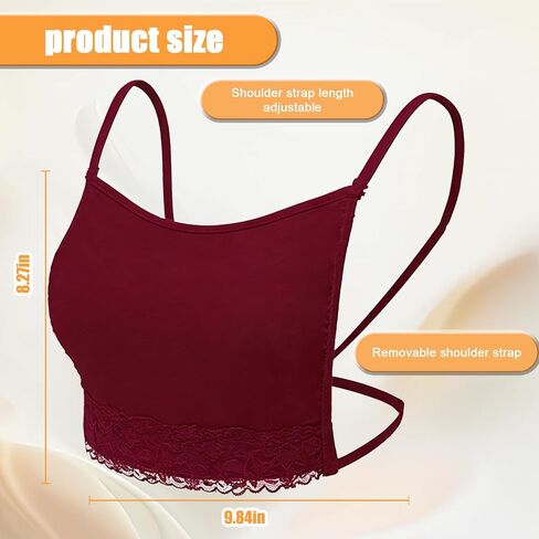 4pcs Women's Floral Lace Mock Camisole Lace Cleavage Cover Modesty Panel Hook to Bra Insert Mock Camisole Sets, Anti-Exposure Brooch Pins Reversible Neckline in Kuwait
