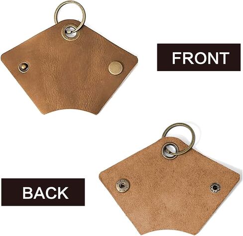 Leather Key Holder Durable Understated and Exquisite Safekeeping with Snap Closure, Key Ring Cover and Silencer Sleeve in Saudi Arabia