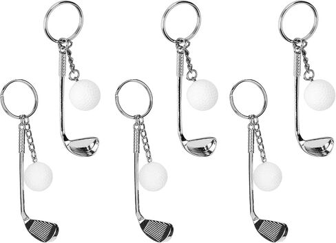 6PCS Golf Cart Keychain, Alloy Funny Keychains, Electroplating Mens Keychain, for Men Women Golfers Handbag in Saudi Arabia