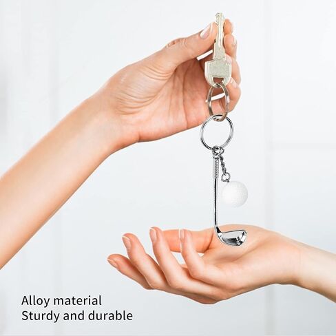 6PCS Golf Cart Keychain, Alloy Funny Keychains, Electroplating Mens Keychain, for Men Women Golfers Handbag in Saudi Arabia