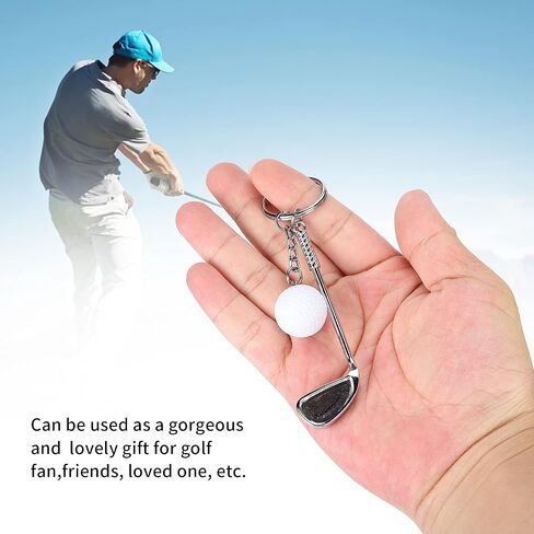 6PCS Golf Cart Keychain, Alloy Funny Keychains, Electroplating Mens Keychain, for Men Women Golfers Handbag in Saudi Arabia