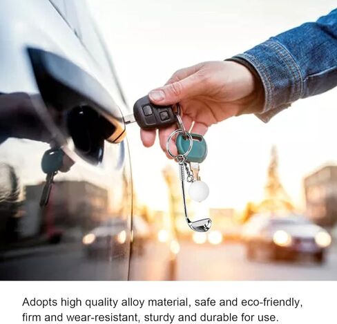 6PCS Golf Cart Keychain, Alloy Funny Keychains, Electroplating Mens Keychain, for Men Women Golfers Handbag in Saudi Arabia