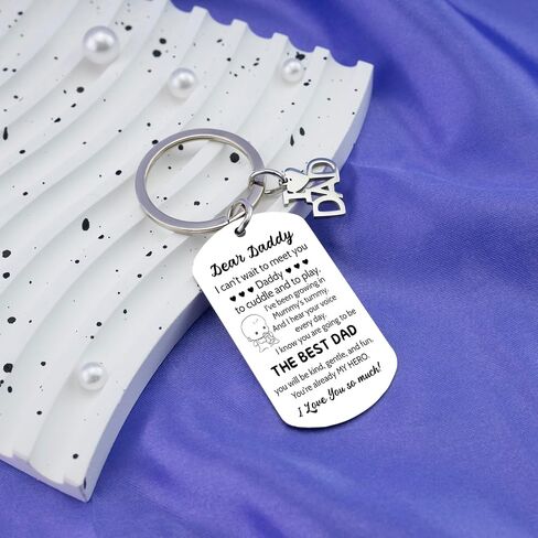 First Fathers Day Presents For New Dad Father Cool New Dad Fathers Day Present Best New Dad Keychain Gifts For Birthday Soon To Be Dad Fathers Day Gift First Time Dad Gifts Unique Dad To Be Gifts in Saudi Arabia