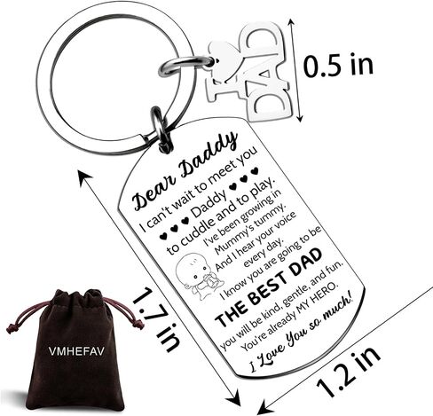 First Fathers Day Presents For New Dad Father Cool New Dad Fathers Day Present Best New Dad Keychain Gifts For Birthday Soon To Be Dad Fathers Day Gift First Time Dad Gifts Unique Dad To Be Gifts in Saudi Arabia