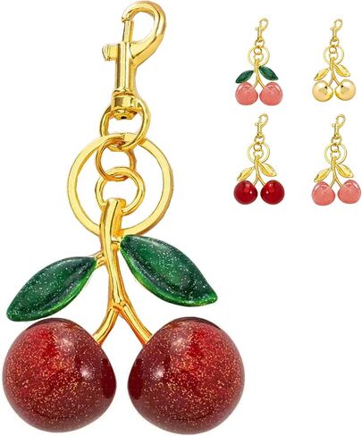 MOYEE Cherry Keychain Bag Charms Key Chains Women Cute Purse Charms for Handbags in Saudi Arabia