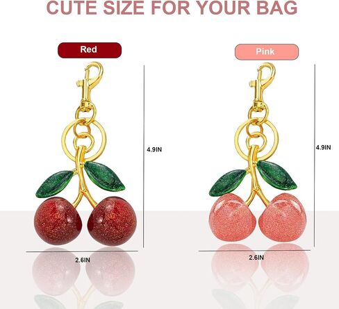 MOYEE Cherry Keychain Bag Charms Key Chains Women Cute Purse Charms for Handbags in Saudi Arabia