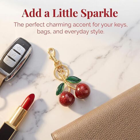 MOYEE Cherry Keychain Bag Charms Key Chains Women Cute Purse Charms for Handbags in Saudi Arabia
