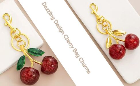MOYEE Cherry Keychain Bag Charms Key Chains Women Cute Purse Charms for Handbags in Saudi Arabia