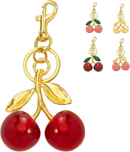 MOYEE Cherry Keychain Bag Charms Key Chains Women Cute Purse Charms for Handbags in Saudi Arabia
