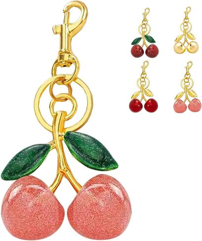 MOYEE Cherry Keychain Bag Charms Key Chains Women Cute Purse Charms for Handbags in Saudi Arabia