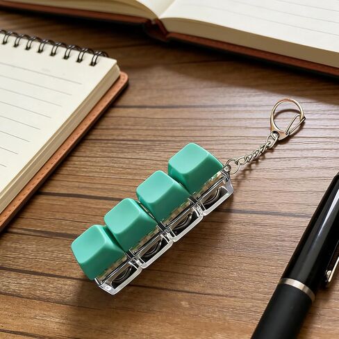 Keyboard Fidget Keychain Bag Charm, 1Pcs Keychain for Adult with Clicky Button Stress Relief Accessory for Office Home Travel in Kuwait