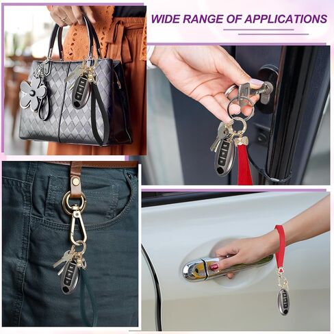 MECCANIXITY Leather Wristlet Keychain Car Key Chain Wristlet, Key Fob Holder Flower Style with D Ring and Key Ring in Kuwait