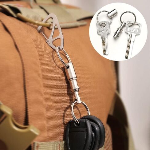 سلسلة مفاتيح CooBigo مكونة من 8 قطع قابلة للفصل وسلسلة مفاتيح سريعة الفك، سلسلة مفاتيح قابلة للسحب لحقيبة الظهر النشطة في الهواء الطلق in Kuwait