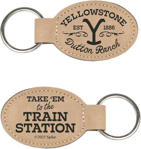 YELLOWSTONE TRAIN STATION Leatherette Keychain - Officially Licensed, Premium Quality, Handcrafted - Perfect Collectible Gift for Enthusiasts, Birthdays & Special Occasions in Kuwait