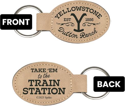YELLOWSTONE TRAIN STATION Leatherette Keychain - Officially Licensed, Premium Quality, Handcrafted - Perfect Collectible Gift for Enthusiasts, Birthdays & Special Occasions in Kuwait