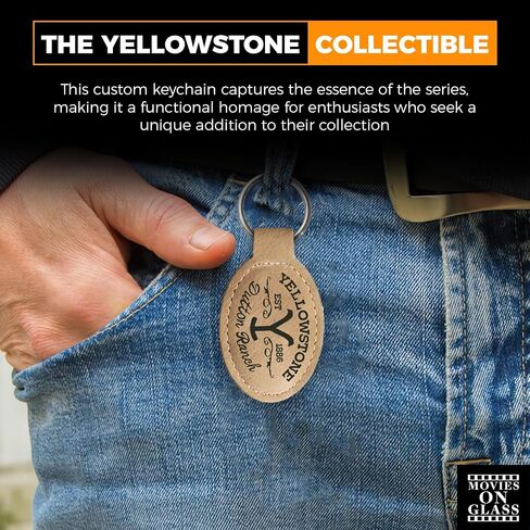YELLOWSTONE TRAIN STATION Leatherette Keychain - Officially Licensed, Premium Quality, Handcrafted - Perfect Collectible Gift for Enthusiasts, Birthdays & Special Occasions in Kuwait